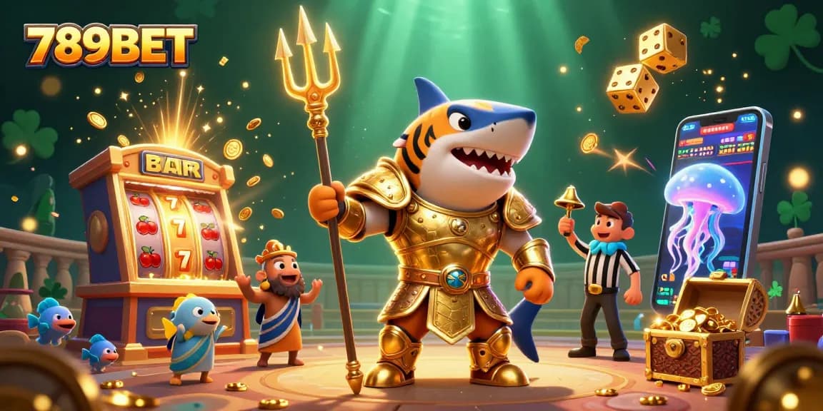 Spin the reels and win at 789BET with a vibrant underwater casino adventure featuring vibrant characters.