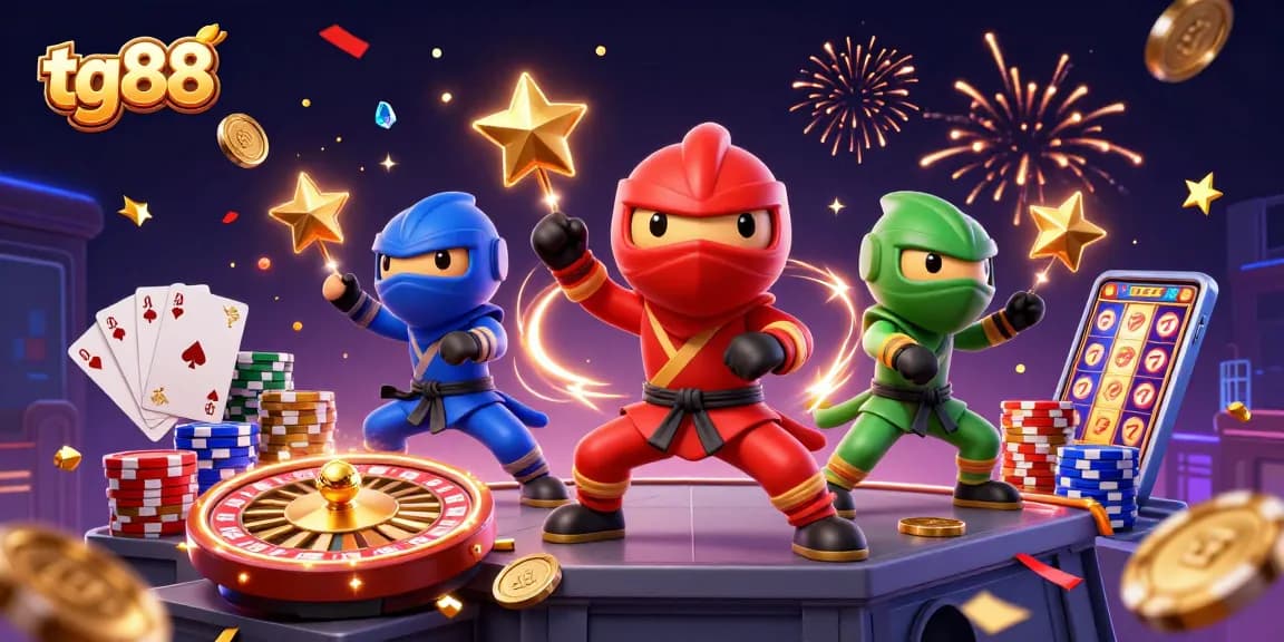 Witness the tg88 team of chameleons triumph in a thrilling casino showdown, showcasing dazzling gameplay.