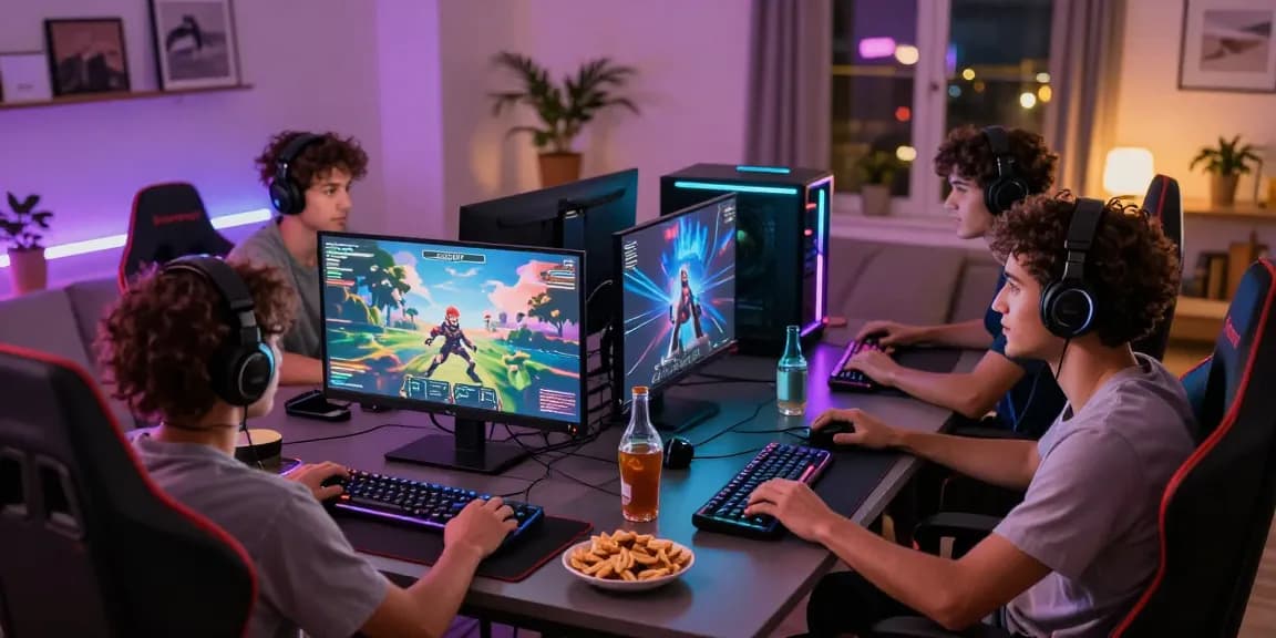 Friends enjoying an engaging gaming session with mantra88 platform at home.