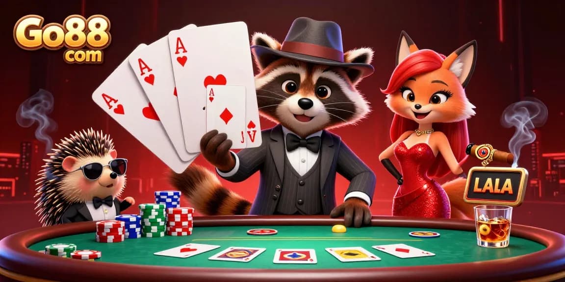 Experience exciting poker action at Go88 com with charming characters and dynamic gaming elements.