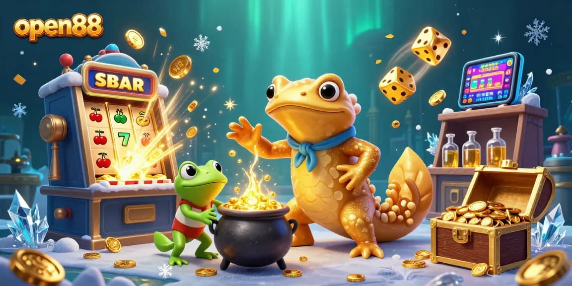 Experience the excitement of open88 with a dynamic scene of golden alchemy in a medieval casino.