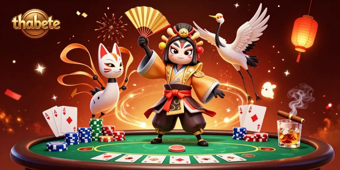 Experience dynamic poker action at thabete with colorful characters and vibrant gameplay elements.
