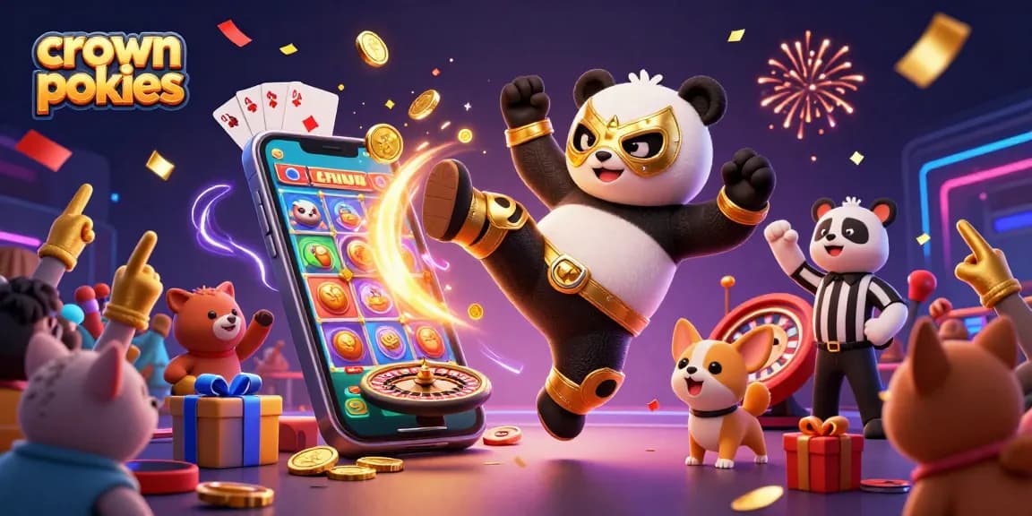 Spin to win with crown pokies at an exciting online casino featuring engaging elements.