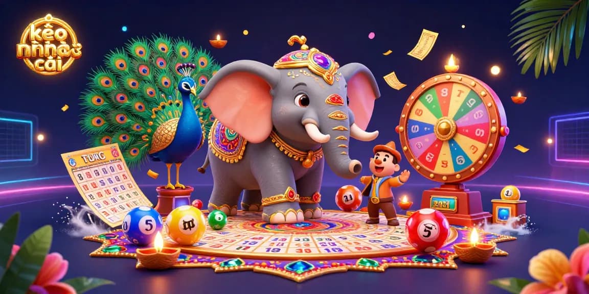 Engage with kèo nhà cái in this dynamic 3D illustration featuring vibrant characters and gambling elements.