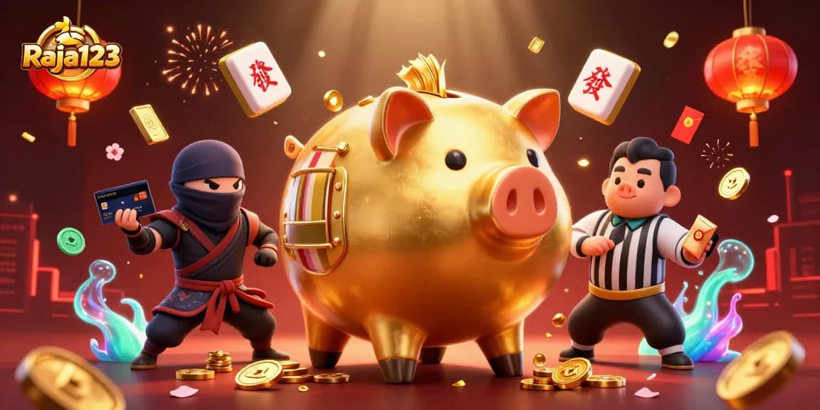 Engage in vibrant gaming with Raja123 featuring dynamic characters and rich casino elements.