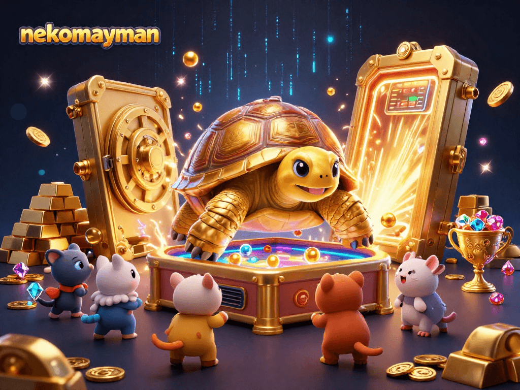 Experience the thrill of nekomayman with golden wins and dynamic gameplay, surrounded by joyful players.