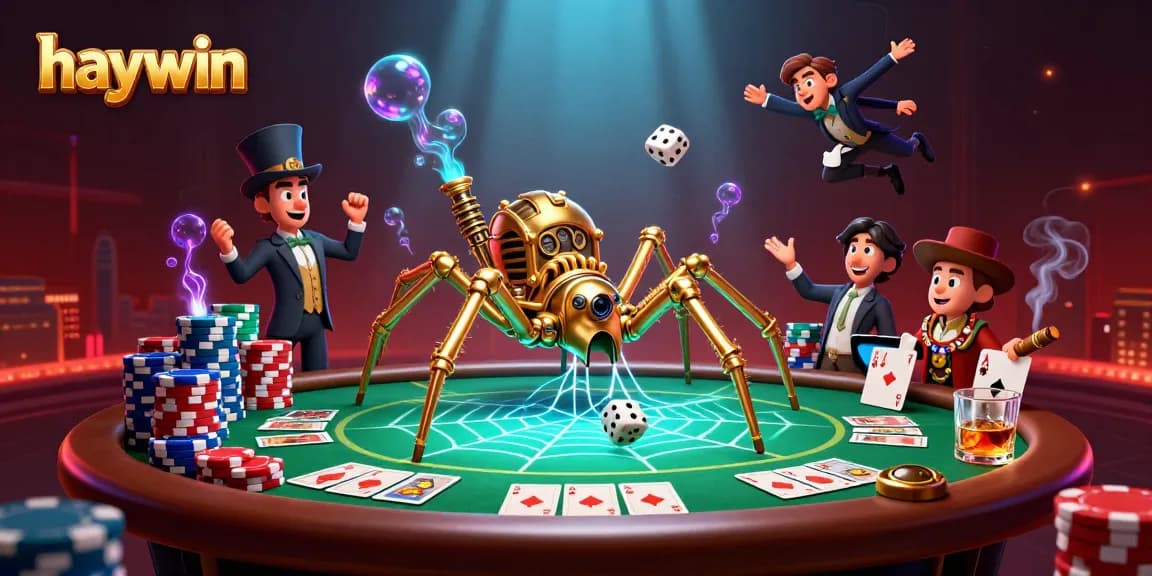 Engage with Haywin's thrilling gaming experience through immersive illustrations and rich casino features.