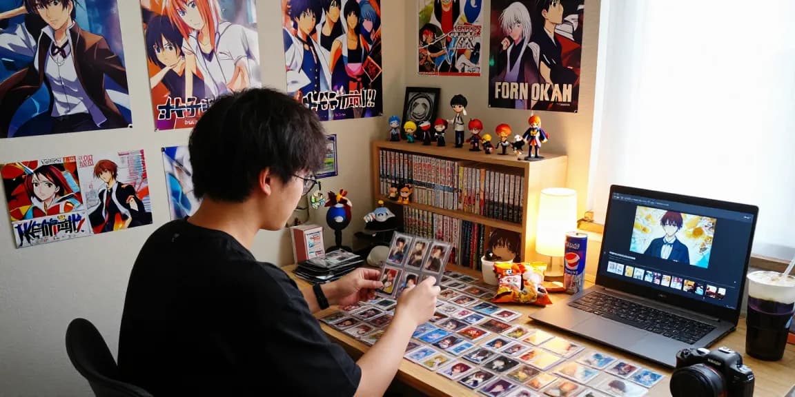 オリパおすすめのアニメグッズが並ぶ、心地よい部屋の風景