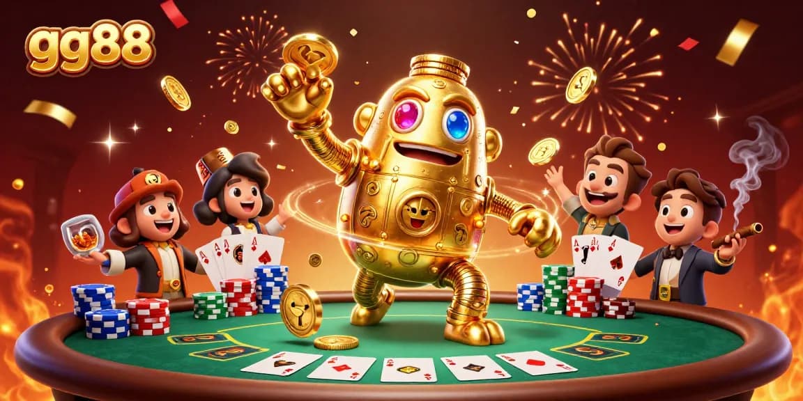 Engage in thrilling gameplay at gg88 with dynamic gold golem and poker elements.