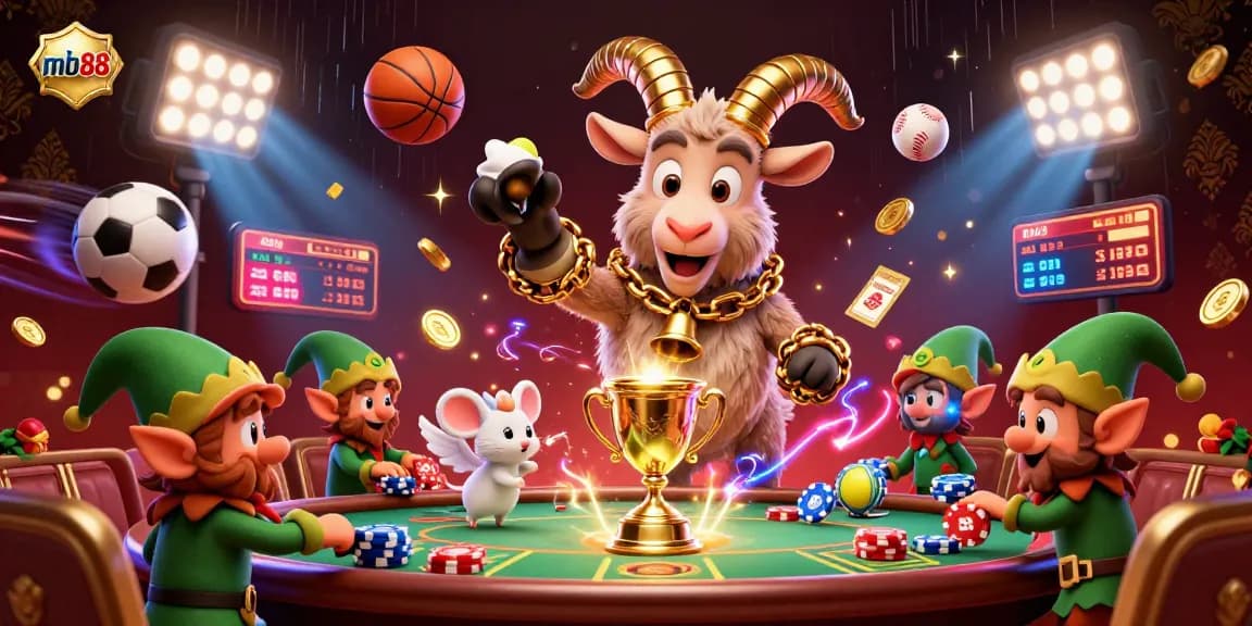 Play at mb88's exciting holiday casino, where Krampus, an angel mouse, and naughty gremlins animate thrilling games.