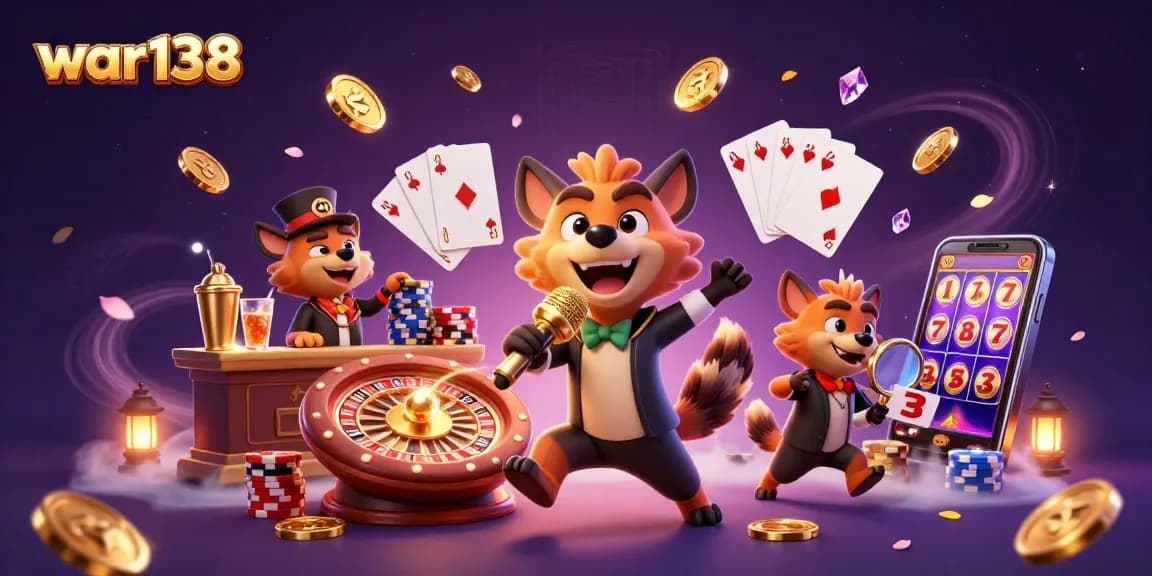 Experience the thrill of winning with war138 at a vibrant comedy casino club featuring hyenas.