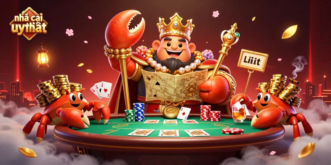 Join the action at nhà cái uy tín with the golden crab emperor and poker excitement.