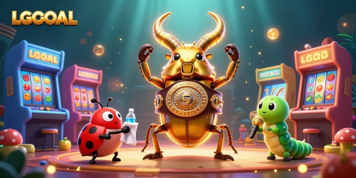 Experience thrilling gameplay with LGOGOAL's vibrant casino elements in this dynamic illustration.