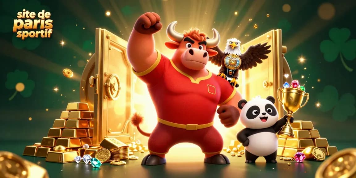 Pariez sur un site de paris sportif et remportez un jackpot avec le panda, le taureau et l'aigle.
