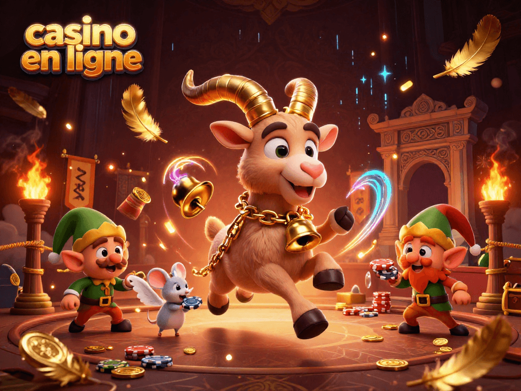 Plongez dans l'univers du casino en ligne avec une illustration animée de personnages emblématiques jouant et interagissant dans une scène captivante.
