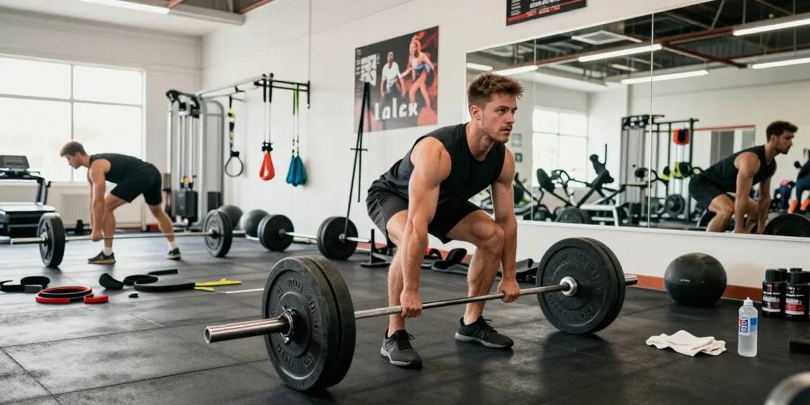 Prime Pharma Steroids enhances athletic performance during a dynamic gym workout.