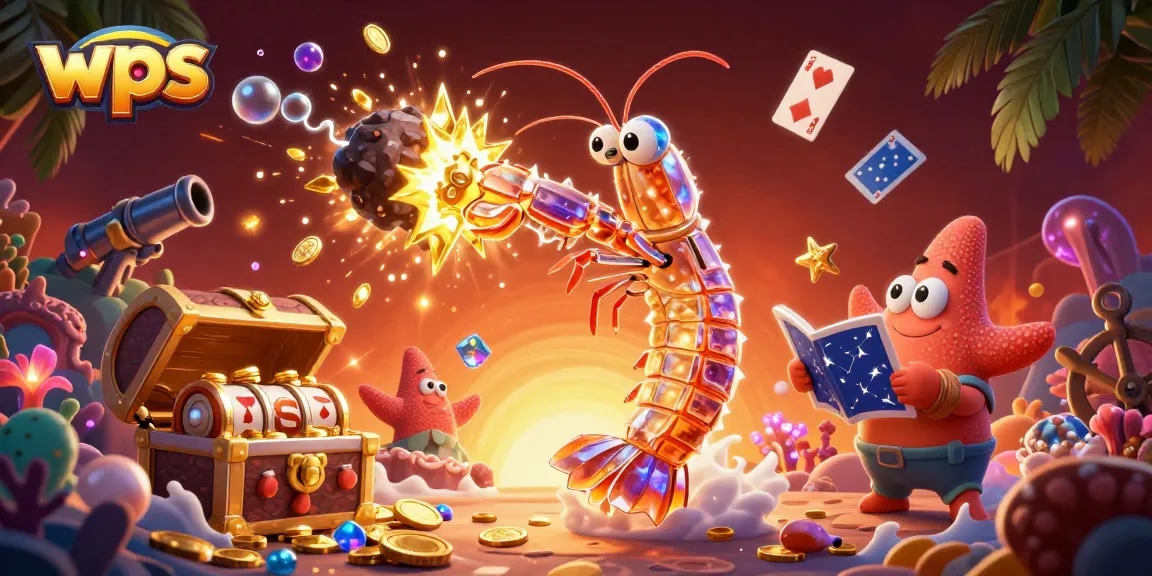 使用WPS进行在线赌场游戏时，看3D卡通银河武士拳击流星石，场景中遍布金币和老虎机，令人兴奋