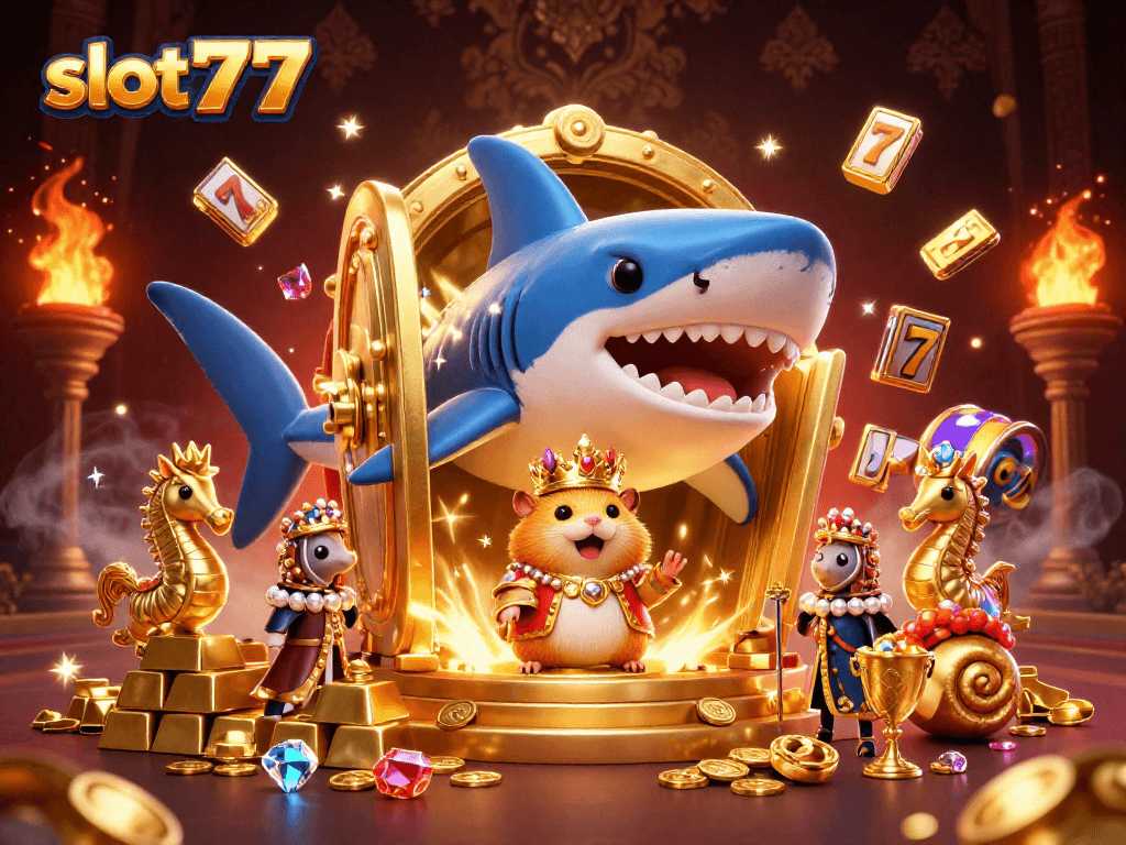 Experience thrilling wins at slot777 with golden hamster king, seahorse guards, and treasure galore!