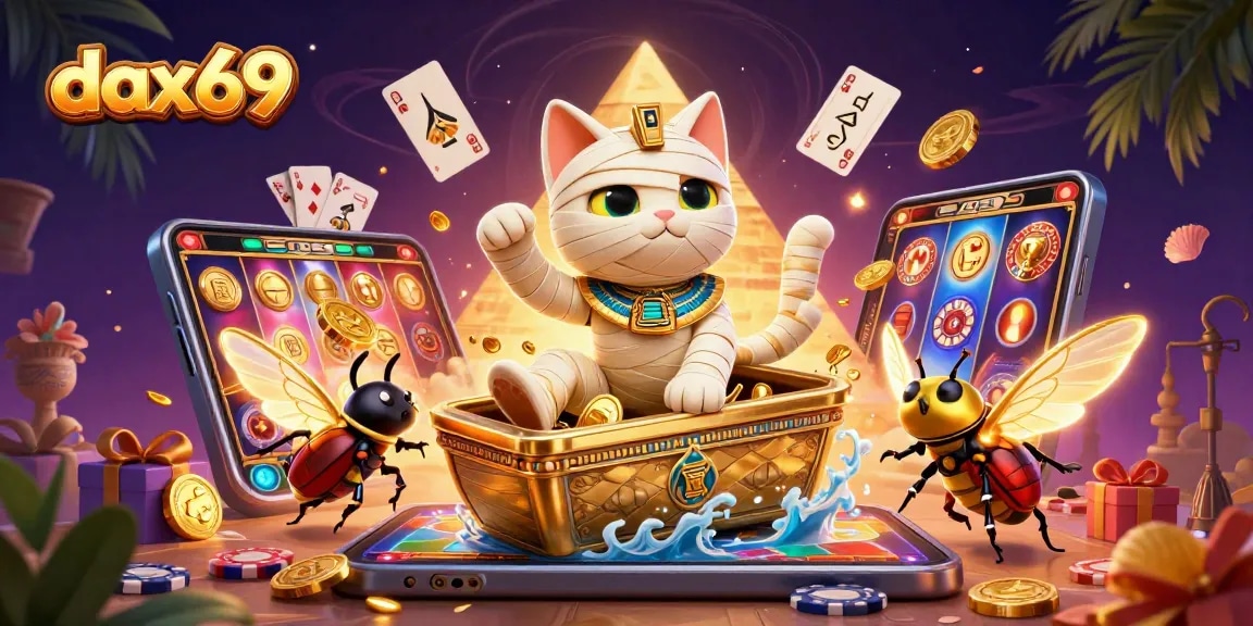 DAX69 bermain mesin slot dengan mumi kucing dan scarab, meraih jackpot fantastis dalam kasino