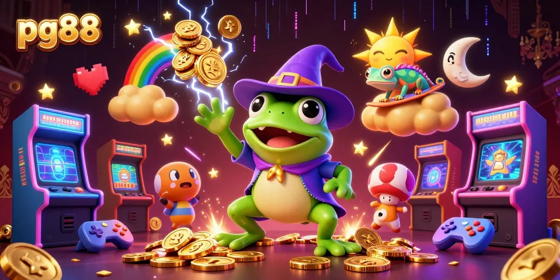 Engage with pg88's thrilling gaming experience as wizard frog and chameleon reveal fortune