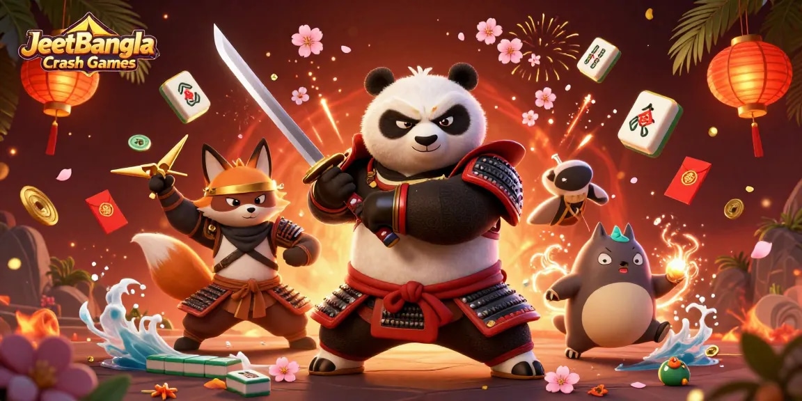 Engage in JeetBangla Crash Games with thrilling animated characters in an immersive casino setting.