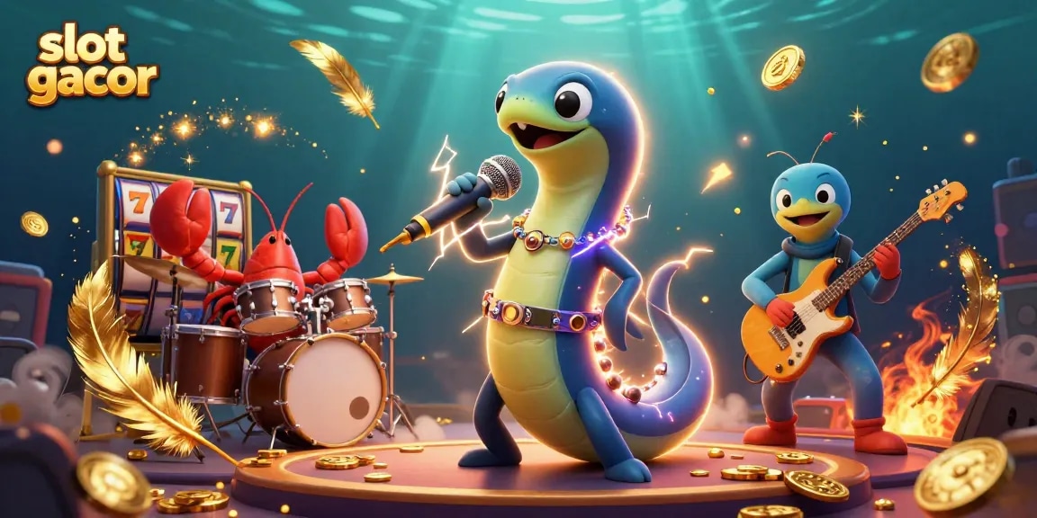 Experience the thrill of slot gacor with colorful characters and exciting casino elements.