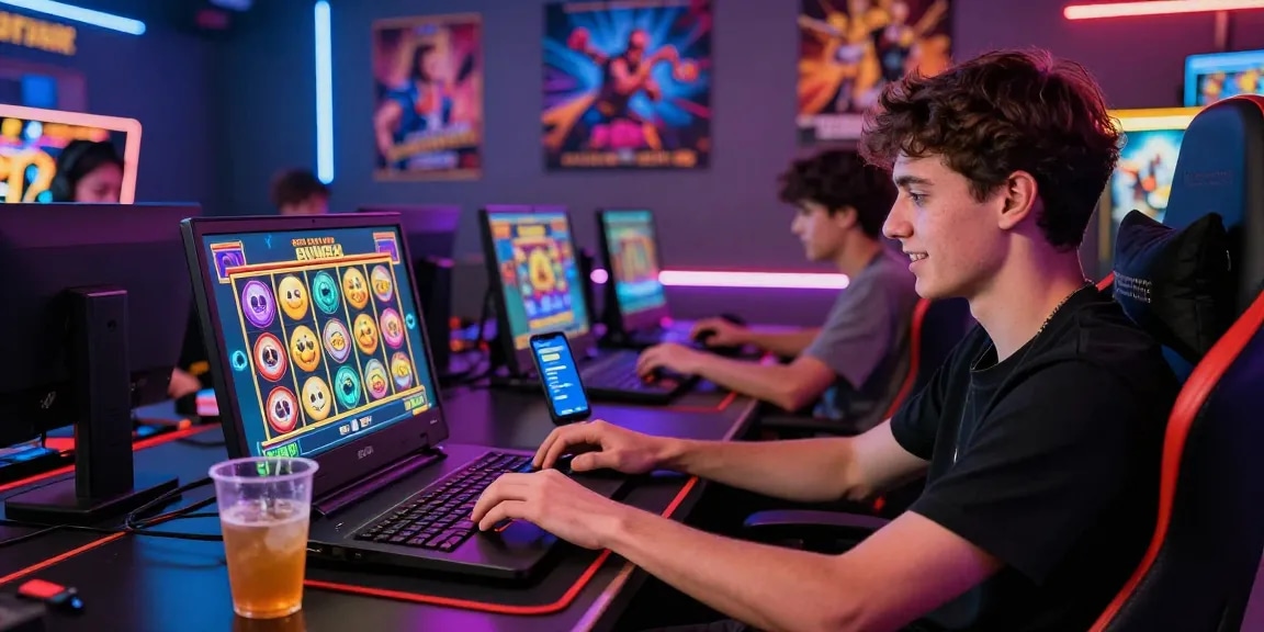 Engaged players experiencing the excitement of an online slot game with vibrant graphics and real-time RTP updates.
