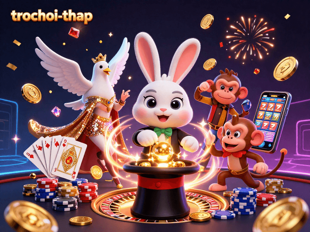 Engage in trochoi-thap's thrilling experience as the magician and friends unveil golden wins.