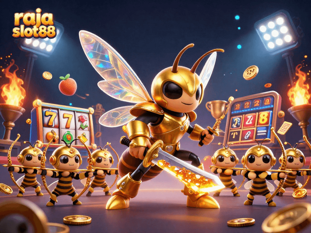 Experience the excitement of raja slot88 with dynamic slot reels and vibrant game elements.