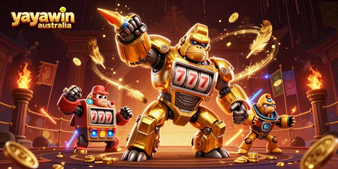 Experience the excitement at yayawin australia, where the golden gorilla mech unleashes thrilling gaming action.
