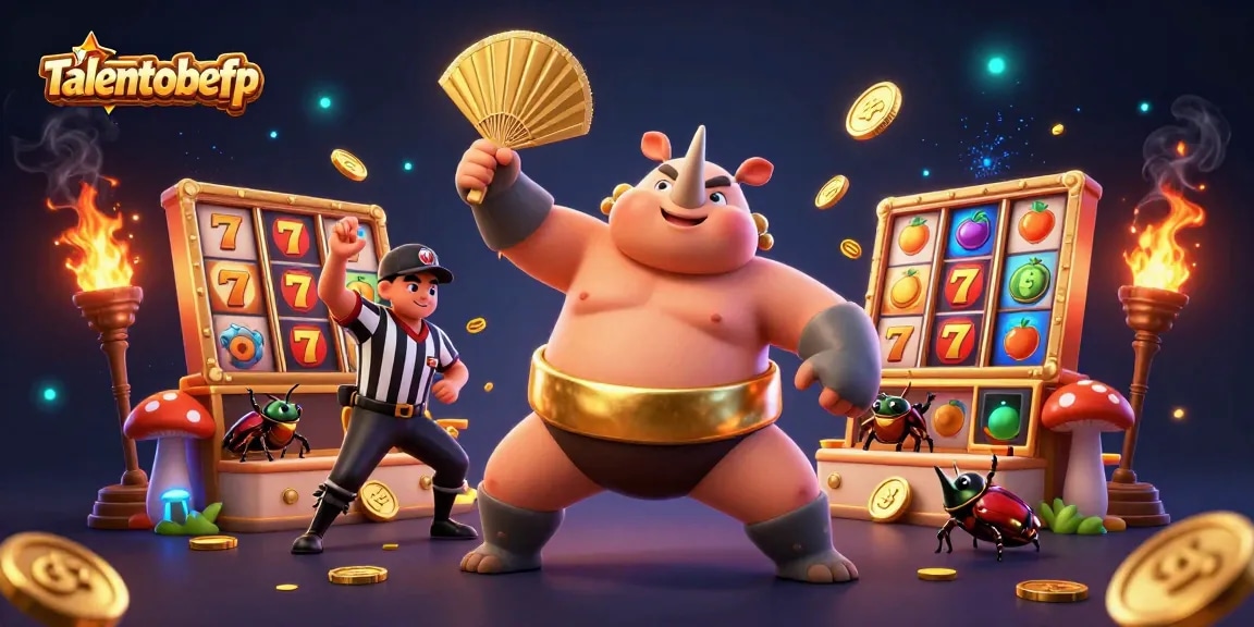 Experience thrilling slot action at talentobefp with exciting golden coins and jackpot visuals.
