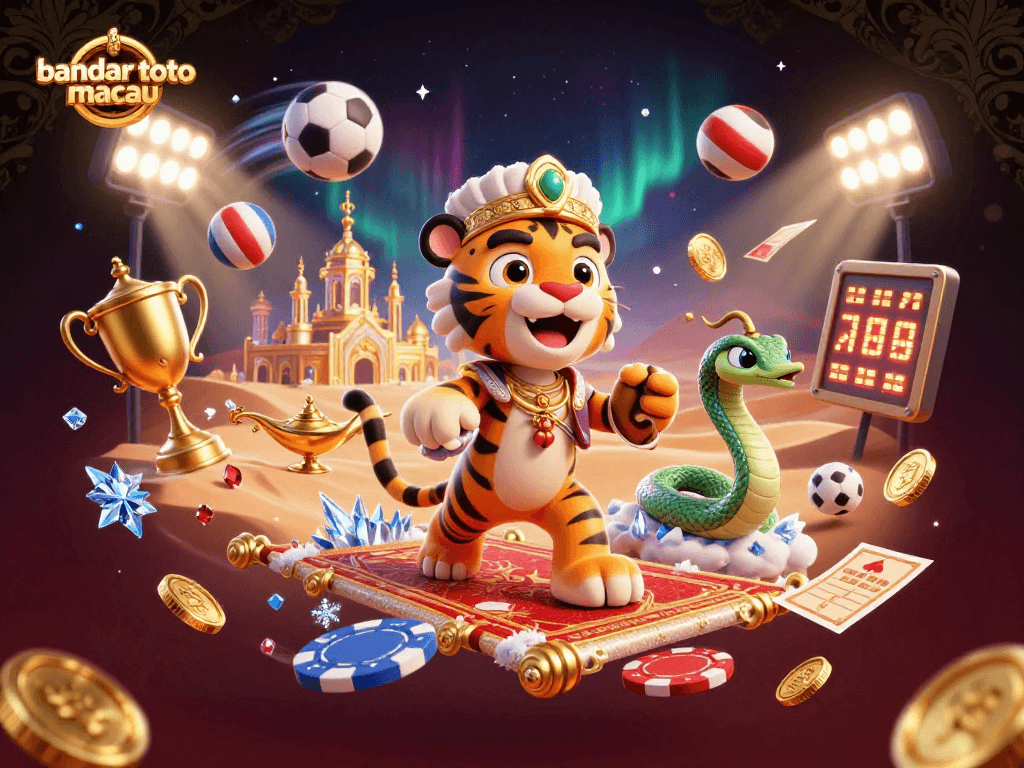 Experience the excitement of bandar toto macau with vibrant casino elements and enchanting characters.