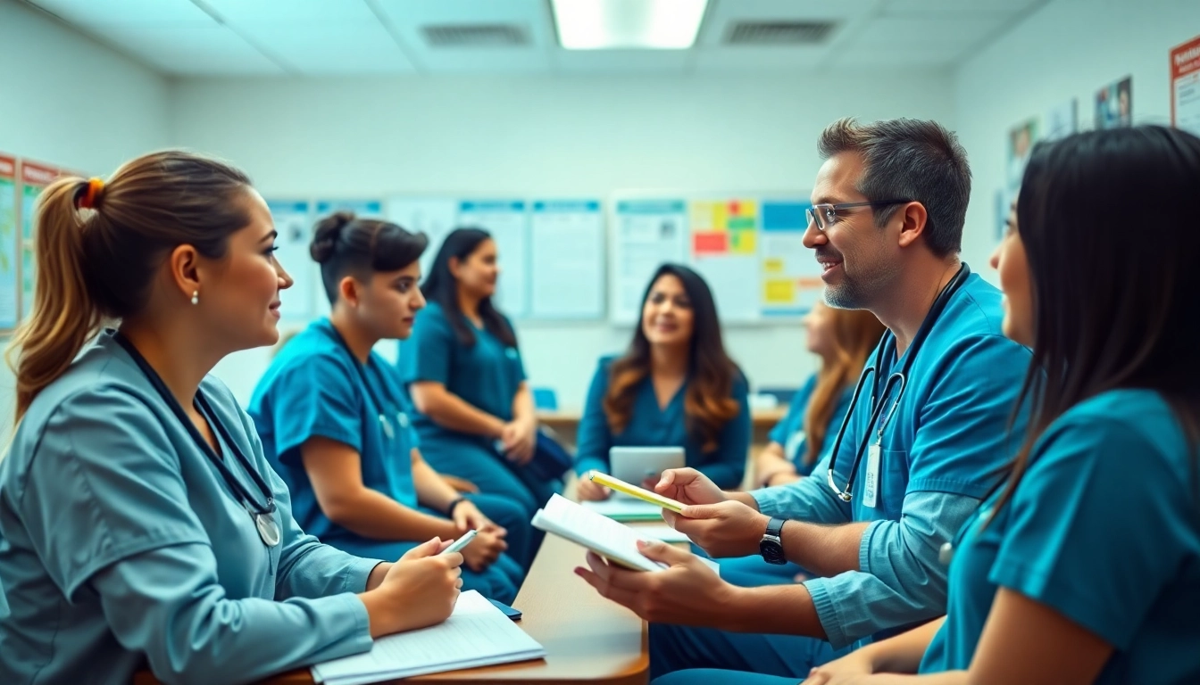 Engaged students participating in an in person Nclex review in Houston with an instructor.