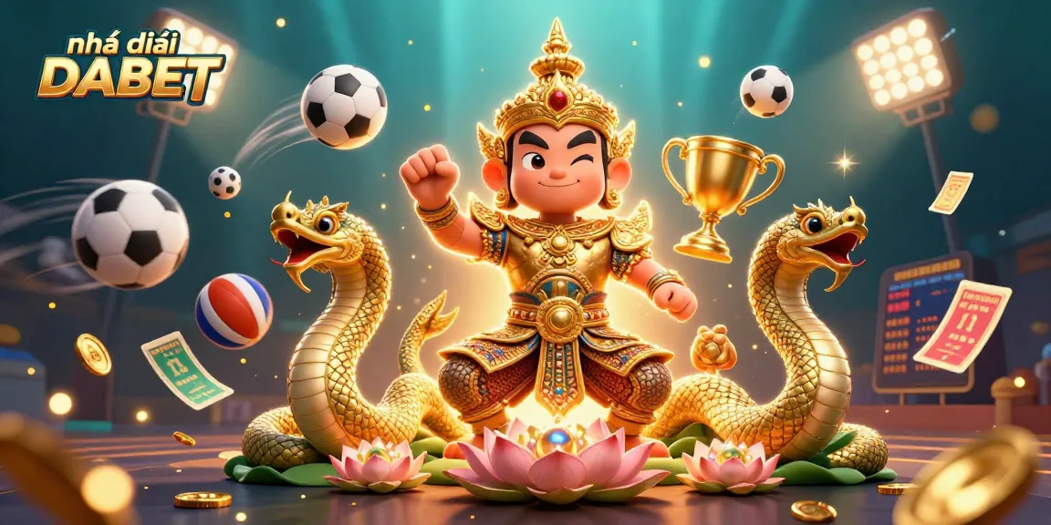 Experience the thrill of betting with Nhà cái DABET in this vibrant 3D casino illustration.