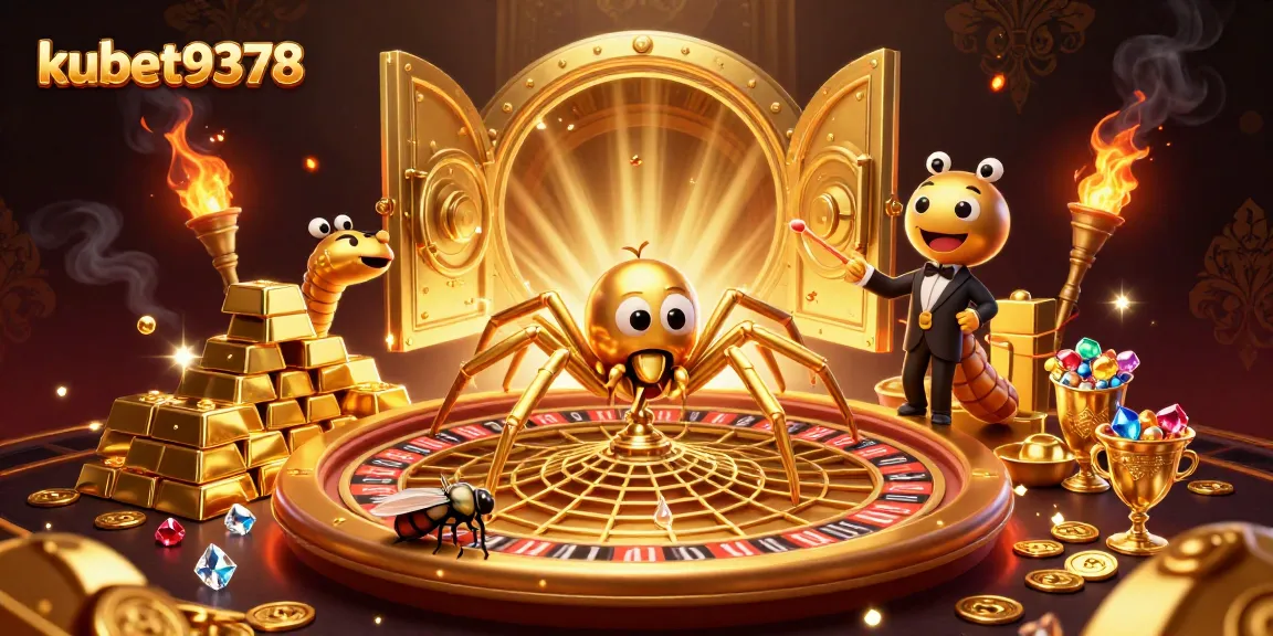 Experience the thrill of betting at kubet9378, with a captivating roulette web spun by a golden spider.