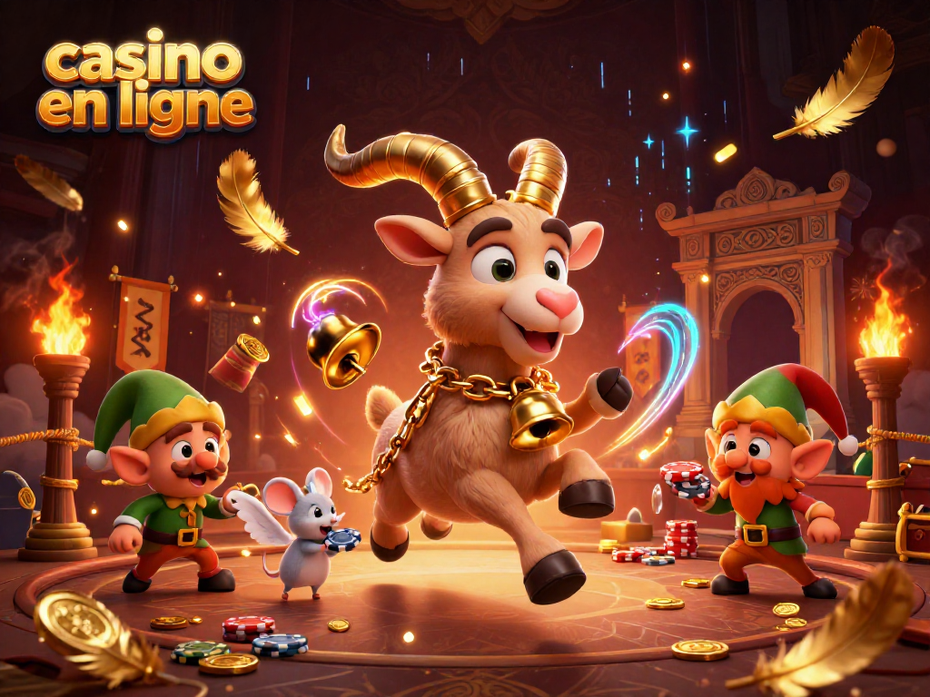 Plongez dans l'univers du casino en ligne avec une illustration animée de personnages emblématiques jouant et interagissant dans une scène captivante.