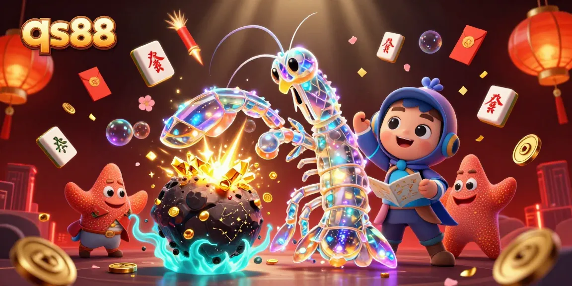 Engage with qs88's vibrant 3D scene featuring galactic samurai and treasures from jackpot games.
