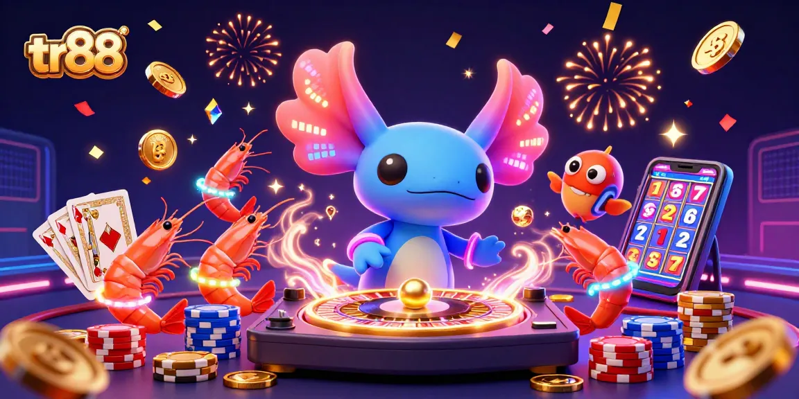 Experience vibrant casino fun at tr88 with a dynamic underwater DJ scene filled with colorful game elements and excitement.