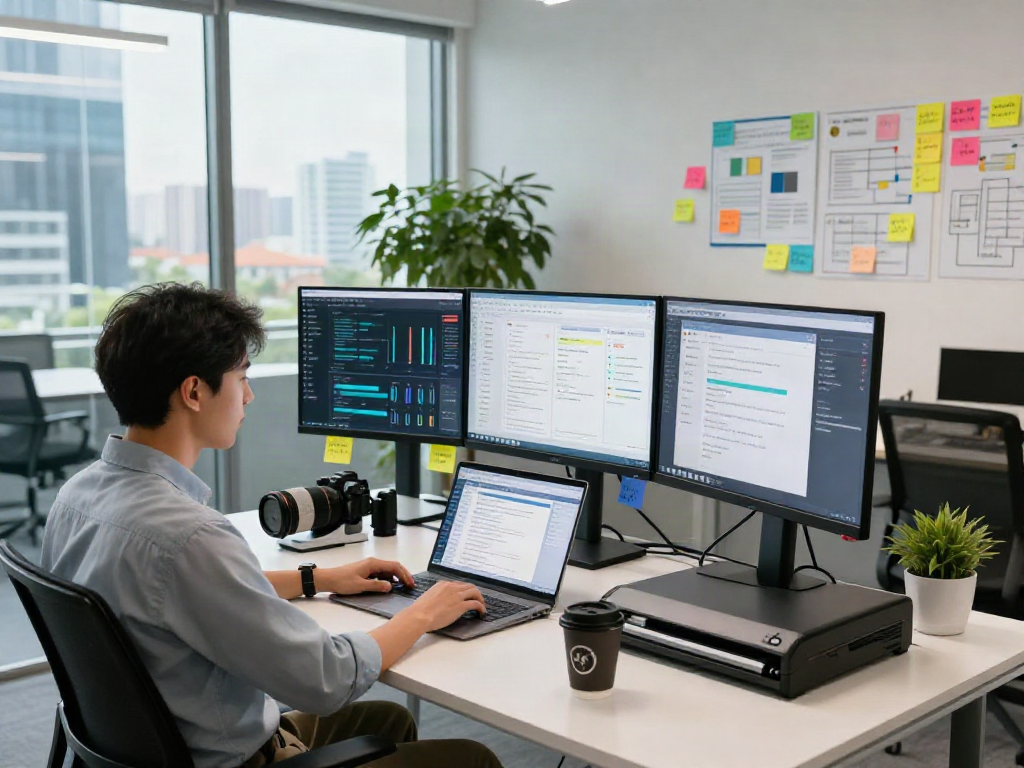 Document fraud detection software showcased in a professional workspace with analysts and technology.