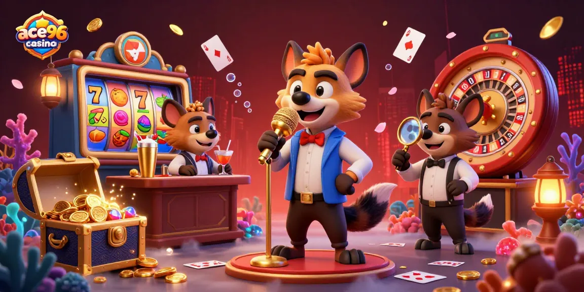 Experience the thrill of ace96 casino with lively hyenas in a dynamic comedy club setting.