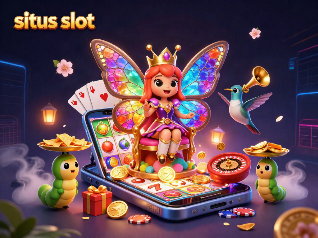 Experience exciting situs slot action with a mystical butterfly queen and golden treasures.