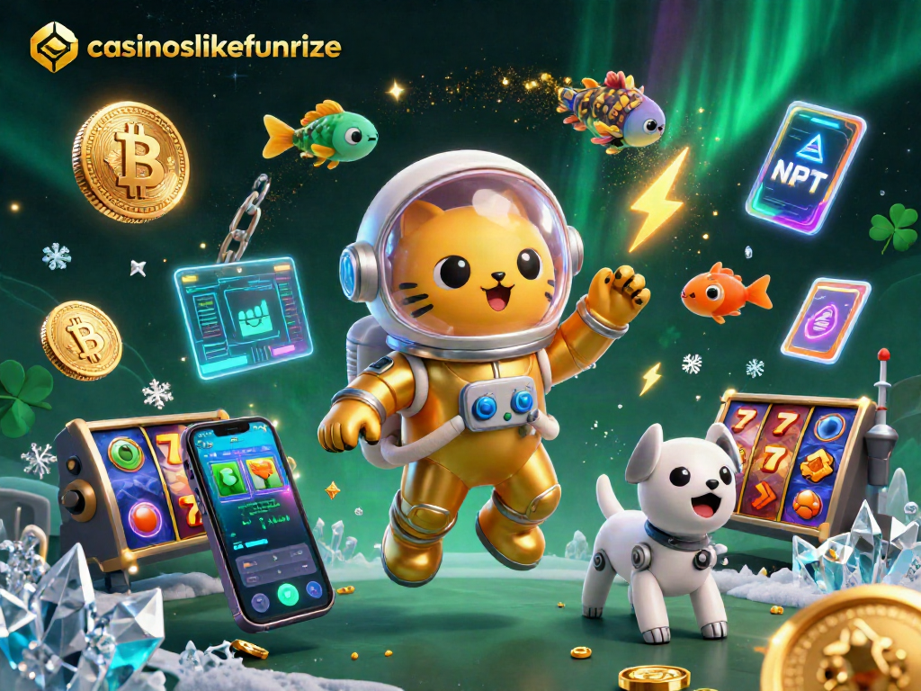 Experience thrilling gameplay with casinoslikefunrize featuring a cosmic astronaut cat and slots excitement.