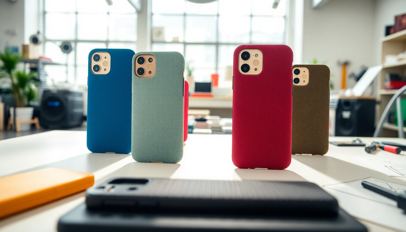 Showcasing diverse creations from cell phone case manufacturers with vibrant designs.