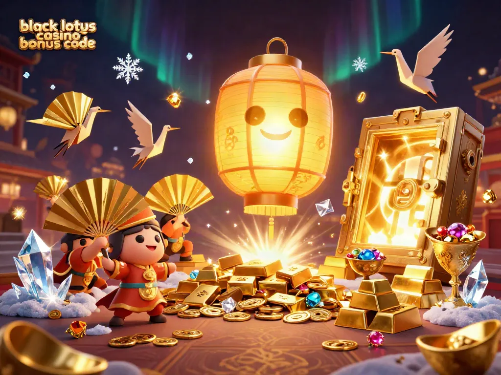 Celebrate wins with black lotus casino bonus code vibrant scene filled with gold treasures and lucky symbols.
