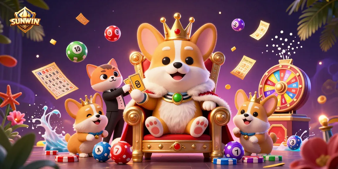 SUNWIN offers an exciting lottery scene with colorful balls, celebrating vibrant gaming moments.
