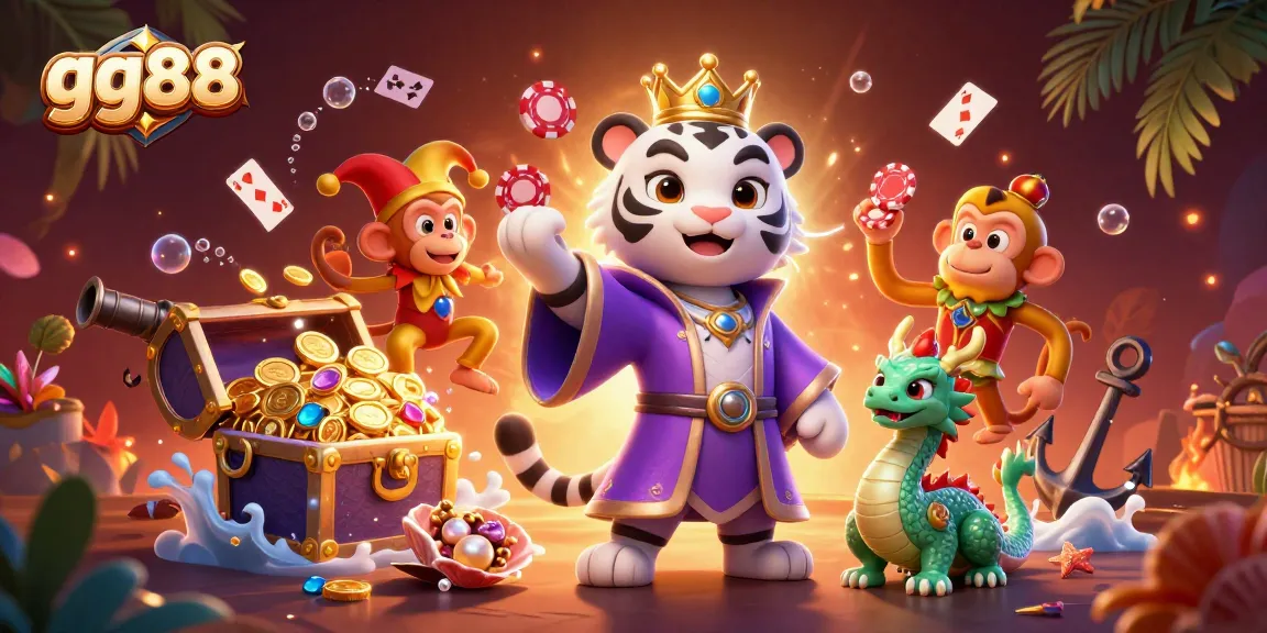 Experience luck and excitement at gg88 with vibrant casino-themed characters and dynamic gaming elements