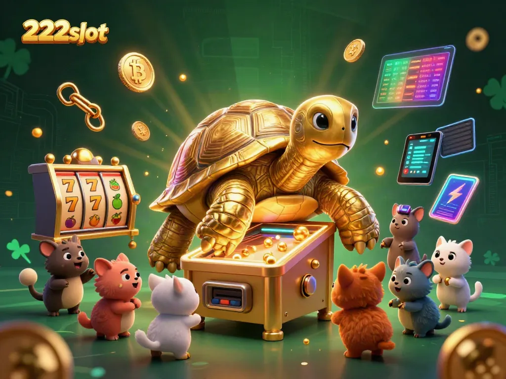 Raih kemenangan di 222slot dengan karakter unik, mesin pinball, dan elemen slot yang menarik.