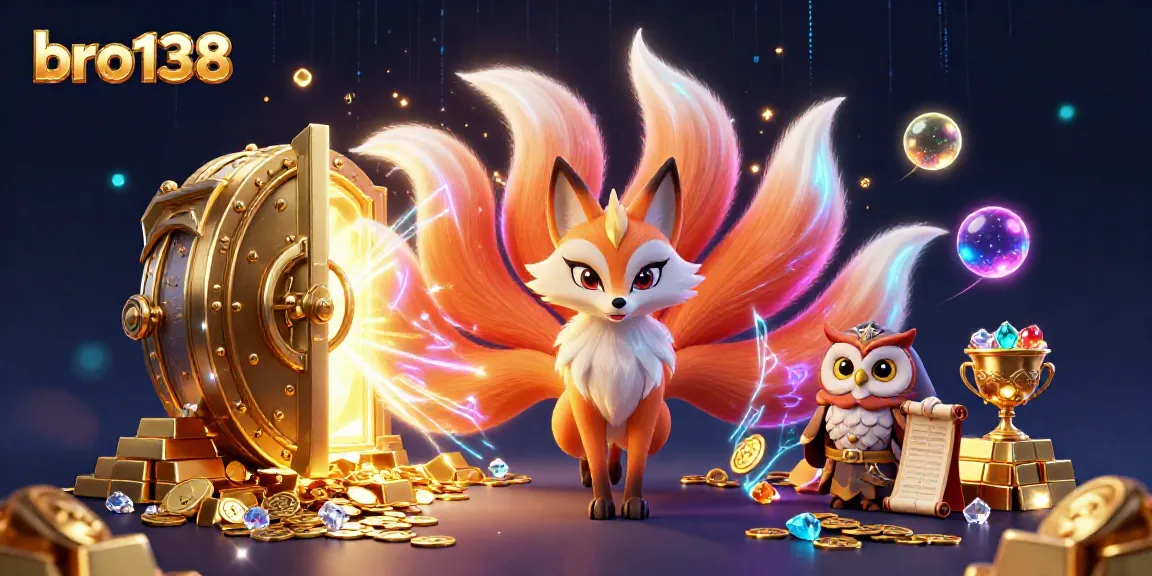 Engage with the vibrant world of bro138 featuring mystical characters and glimmering treasures in an electrifying casino setting.