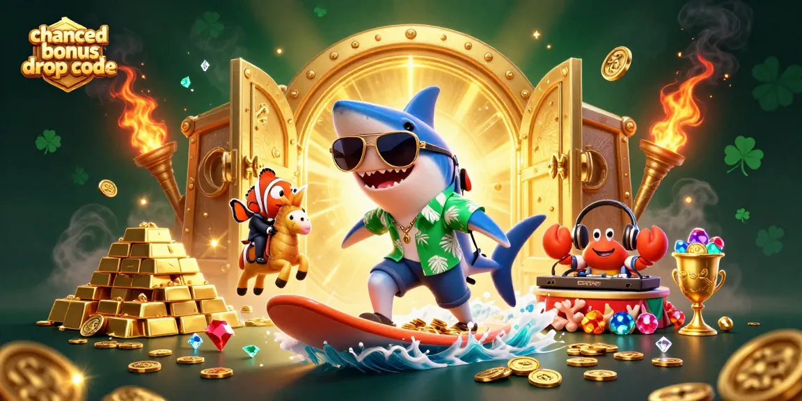 Experience the excitement of Chanced bonus drop code with a vibrant casino scene filled with fun characters.