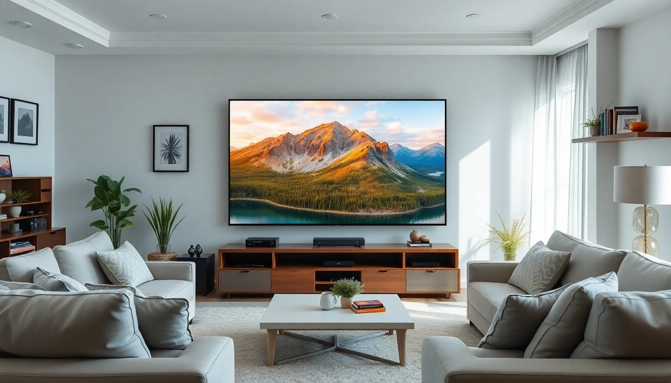 Stream iptv Canada with a modern living room offering a vibrant and inviting atmosphere.
